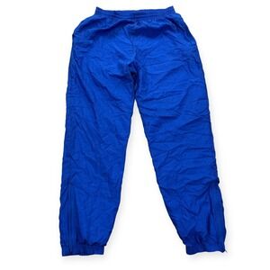 Vintage Reebok Track Pants Men's XL Blue Nylon Running Windbreaker Joggers